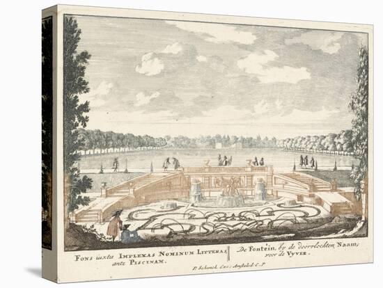 Fountain and large pond in the gardens of Het Loo Palace, 1694-97-Jan I van Call-Stretched Canvas