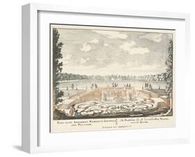 Fountain and large pond in the gardens of Het Loo Palace, 1694-97-Jan I van Call-Framed Giclee Print