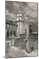 Fountain and Mission, Santa Barbara, California, from 'The Century Illustrated Monthly Magazine',…-Henry Sandham-Mounted Giclee Print