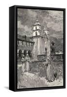 Fountain and Mission, Santa Barbara, California, from 'The Century Illustrated Monthly Magazine',…-Henry Sandham-Framed Stretched Canvas