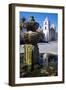 Fountain and Mission Santa Barbara California-George Oze-Framed Photographic Print