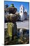 Fountain and Mission Santa Barbara California-George Oze-Mounted Photographic Print