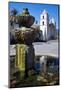 Fountain and Mission Santa Barbara California-George Oze-Mounted Photographic Print