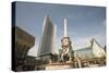 Fountain and Monument, Augustus Plaza, Leipzig, Germany-Dave Bartruff-Stretched Canvas