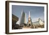 Fountain and Monument, Augustus Plaza, Leipzig, Germany-Dave Bartruff-Framed Photographic Print