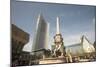 Fountain and Monument, Augustus Plaza, Leipzig, Germany-Dave Bartruff-Mounted Photographic Print