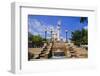 Fountain and Monument in Plaza De Colon-Massimo Borchi-Framed Photographic Print