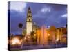 Fountain and Museum of Man in Balboa Park, San Diego, California-null-Stretched Canvas