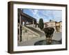 Fountain and Terrace of the Pope's Palace in Viterbo, Lazio, Italy, Europe-Vincenzo Lombardo-Framed Photographic Print