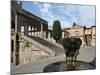 Fountain and Terrace of the Pope's Palace in Viterbo, Lazio, Italy, Europe-Vincenzo Lombardo-Mounted Photographic Print