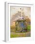 Fountain and Urn with Water and Moss at Chateau Saint Cosme, Gigondas, Vaucluse-Per Karlsson-Framed Photographic Print