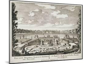Fountain and Water Jets in a Dutch Formal Garden-Pieter Schenk-Mounted Giclee Print