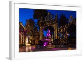 Fountain at a Square, Place Stanislas, Nancy, Meurthe-Et-Moselle, Lorraine, France-null-Framed Photographic Print