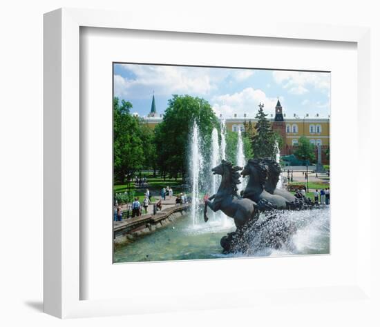 Fountain at Alexander Garden, Moscow, Russia-null-Framed Art Print