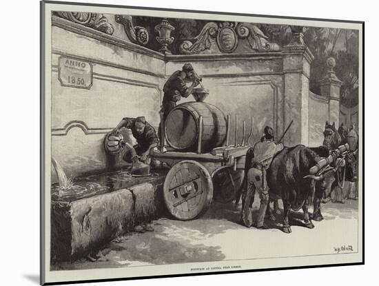 Fountain at Cintra, Near Lisbon-William Heysham Overend-Mounted Giclee Print