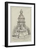 Fountain at Hawarden, to Commemorate the Golden Wedding of Mr and Mrs Gladstone-Frank Watkins-Framed Giclee Print