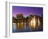 Fountain at Lake Lucerne, Orlando, Florida, United States of America, North America-Richard Cummins-Framed Photographic Print