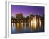 Fountain at Lake Lucerne, Orlando, Florida, United States of America, North America-Richard Cummins-Framed Photographic Print