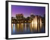 Fountain at Lake Lucerne, Orlando, Florida, United States of America, North America-Richard Cummins-Framed Photographic Print