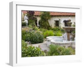 Fountain at Mission San Carlos Borromeo, Carmel-By-The-Sea, Monterey County, California, United Sta-Richard Cummins-Framed Photographic Print