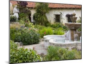 Fountain at Mission San Carlos Borromeo, Carmel-By-The-Sea, Monterey County, California, United Sta-Richard Cummins-Mounted Photographic Print