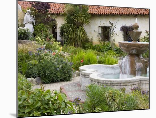 Fountain at Mission San Carlos Borromeo, Carmel-By-The-Sea, Monterey County, California, United Sta-Richard Cummins-Mounted Photographic Print