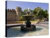 Fountain at the Gated City Wall, UNESCO World Heritage Site, Baku, Azerbaijan, Central Asia, Asia-Michael Runkel-Stretched Canvas