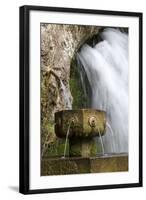 Fountain at the Holy Cave of Covadong, Asturias, Northern Spain-David R. Frazier-Framed Photographic Print