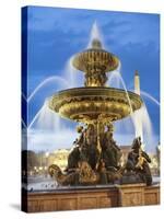 Fountain at The Place de la Concorde-Rudy Sulgan-Stretched Canvas