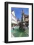 Fountain at Unteres Tor Tower, Old Town, Bietigheim-Bissingen-Markus Lange-Framed Photographic Print