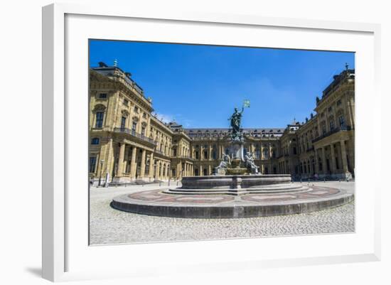 Fountain before the Wurzburg Residencewurzburg, Franconia, Bavaria, Germany, Europe-Michael Runkel-Framed Photographic Print