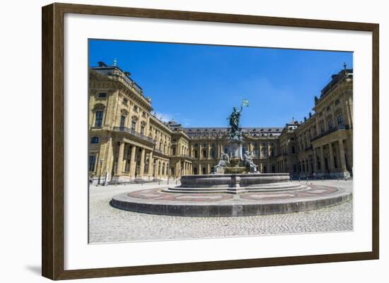 Fountain before the Wurzburg Residencewurzburg, Franconia, Bavaria, Germany, Europe-Michael Runkel-Framed Photographic Print