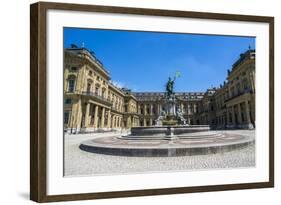 Fountain before the Wurzburg Residencewurzburg, Franconia, Bavaria, Germany, Europe-Michael Runkel-Framed Photographic Print