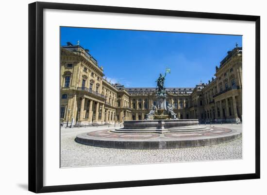 Fountain before the Wurzburg Residencewurzburg, Franconia, Bavaria, Germany, Europe-Michael Runkel-Framed Photographic Print