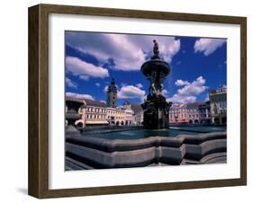 Fountain, Ceske Budejovice, Czech Republic-David Herbig-Framed Photographic Print