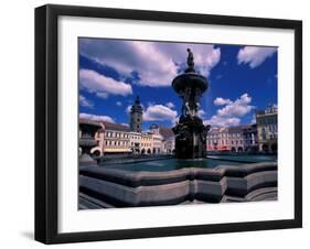 Fountain, Ceske Budejovice, Czech Republic-David Herbig-Framed Photographic Print