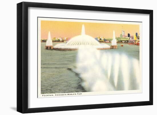 Fountain, Chicago World's Fair-null-Framed Art Print