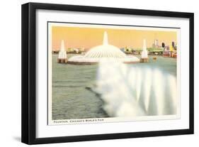 Fountain, Chicago World's Fair-null-Framed Art Print