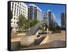 Fountain, City Hall Plaza, Orlando, Florida, United States of America, North America-Richard Cummins-Framed Stretched Canvas