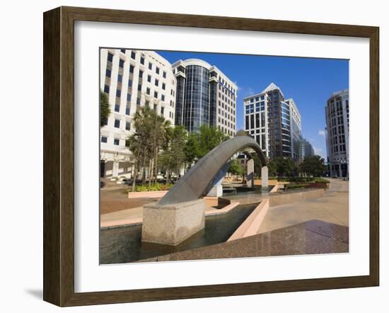 Fountain, City Hall Plaza, Orlando, Florida, United States of America, North America-Richard Cummins-Framed Photographic Print