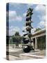 Fountain, Courtyard of the Shell Centre, London-Peter Thompson-Stretched Canvas