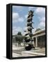 Fountain, Courtyard of the Shell Centre, London-Peter Thompson-Framed Stretched Canvas