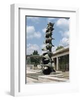 Fountain, Courtyard of the Shell Centre, London-Peter Thompson-Framed Photographic Print