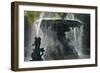 Fountain dating back to 1889, in the centre of the Praca Dom Pedro IV, with mythological statues. R-Mauricio Abreu-Framed Photographic Print