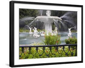 Fountain, Forsyth Park, Savannah, Georgia, United States of America, North America-Richard Cummins-Framed Photographic Print