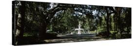 Fountain in a Park, Forsyth Park, Savannah, Chatham County, Georgia, USA-null-Stretched Canvas