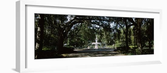 Fountain in a Park, Forsyth Park, Savannah, Chatham County, Georgia, USA-null-Framed Photographic Print