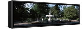 Fountain in a Park, Forsyth Park, Savannah, Chatham County, Georgia, USA-null-Framed Stretched Canvas