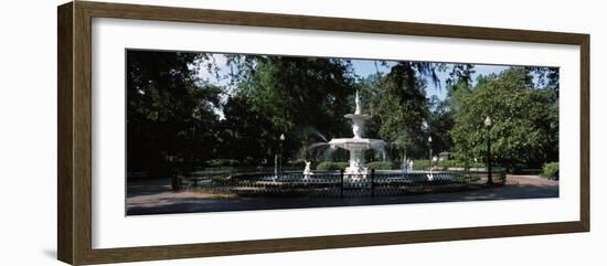 Fountain in a Park, Forsyth Park, Savannah, Chatham County, Georgia, USA-null-Framed Photographic Print