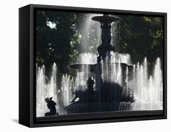 Fountain in a Park, General San Martin Park, Mendoza, Argentina-null-Framed Stretched Canvas